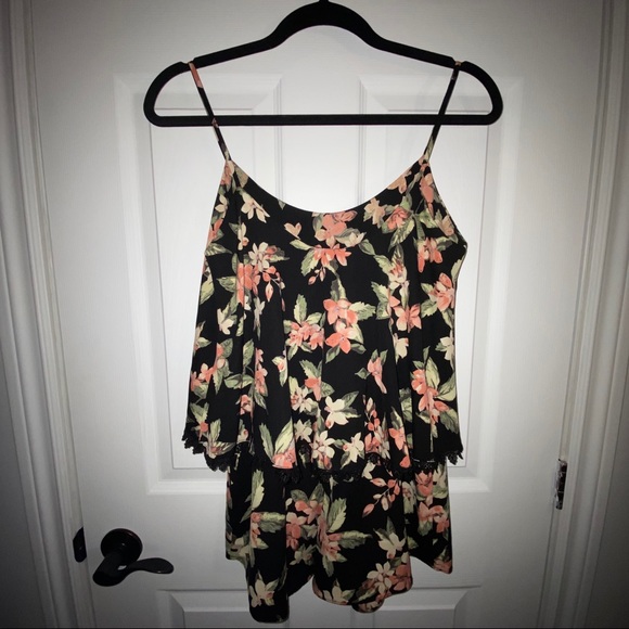 AUDREY♡♡♡+♡ Floral Tank Romper - Picture 2 of 4